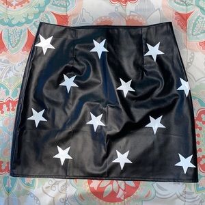 Shein Leather Star Skirt